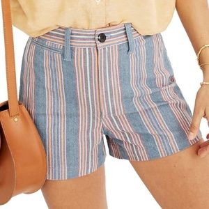 Never worn: Madewell Emmett Rainbow Stripe Shorts